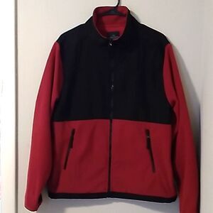 Faded Glory Men's  Red/Black Zip Front Jacket.       Sz Medium